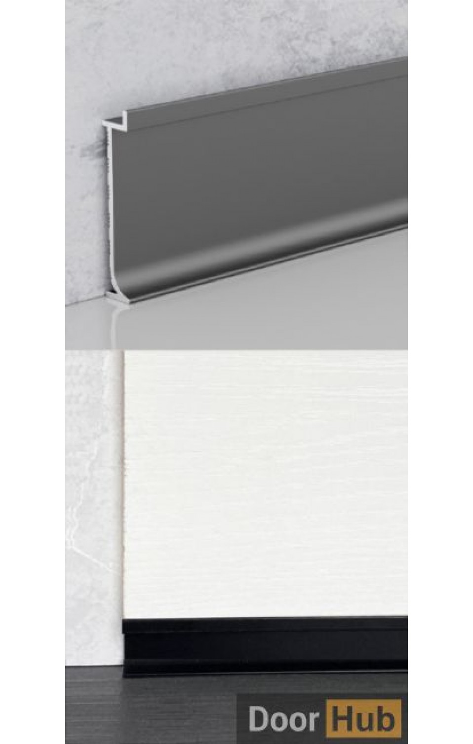 3cm Embedded Skirting Board | FLL-A-4-A3 Recessed Aluminum Baseboard | DoorHub UAE